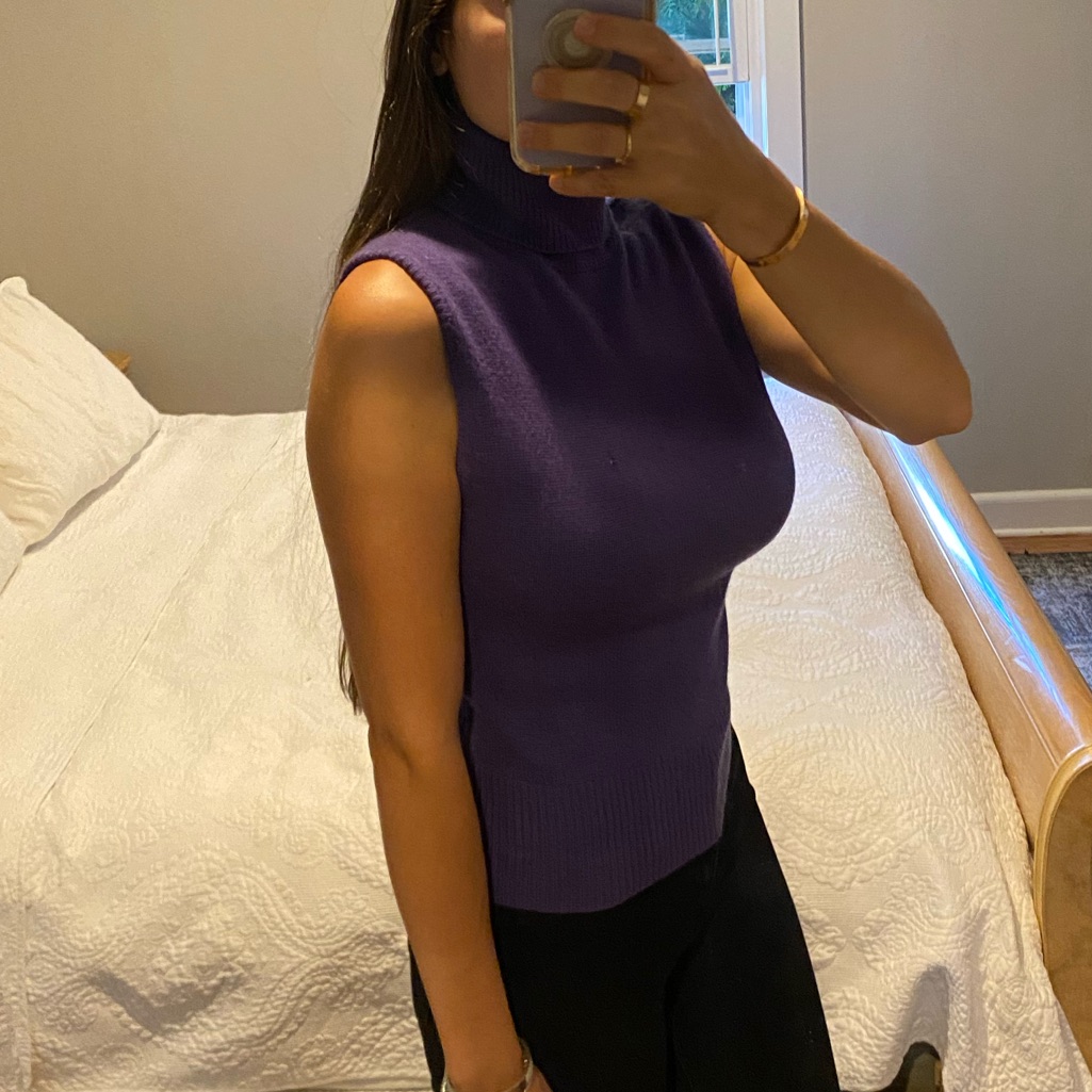 Purple 100% Cashmere Turtleneck